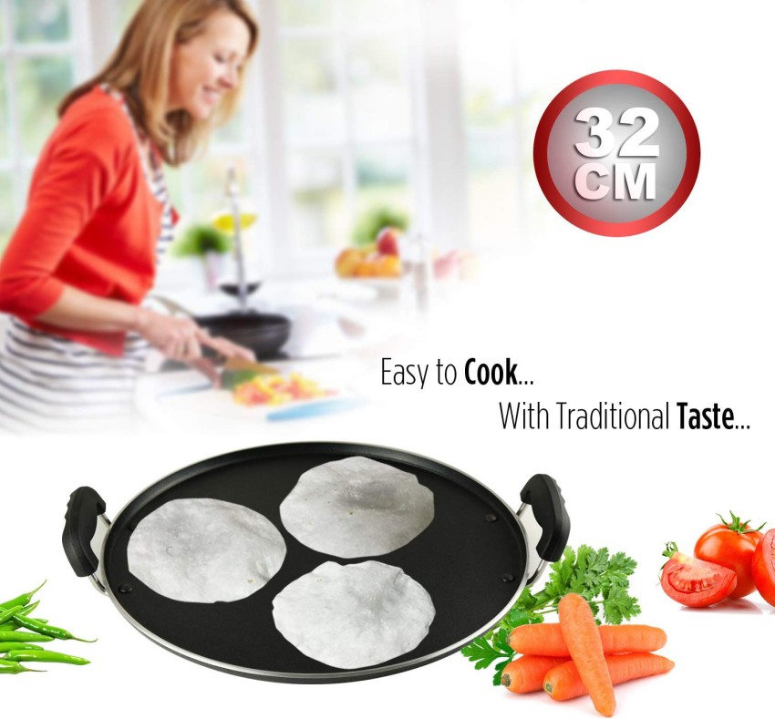 Buy Blueberry's 26 cm Nonstick Tawa Pan 3mm Thickness, 3 Layar