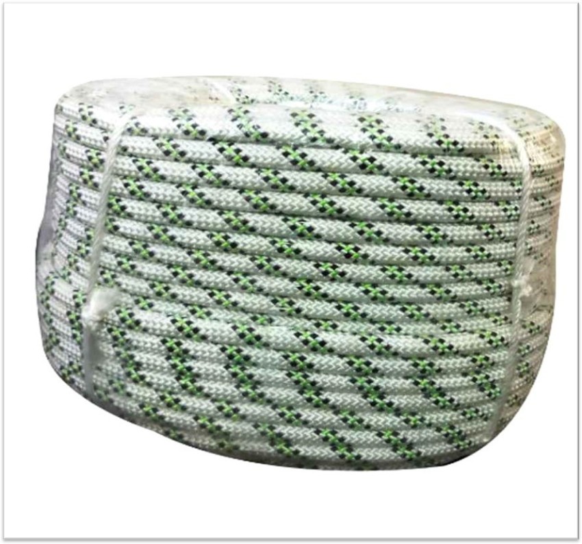 Sahas Kernmantle Static Braided Rope for industrial and adventure use White  and Green - Buy Sahas Kernmantle Static Braided Rope for industrial and  adventure use White and Green Online at Best Prices