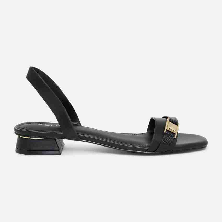 Aldo black strappy online heels