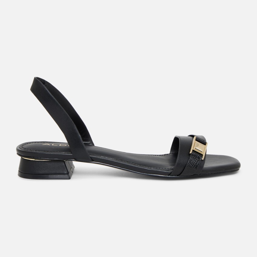 Aldo black sandals online heels