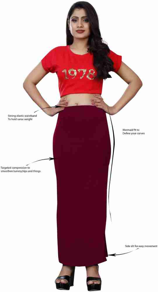 PRIMEFAIR Women's Lycra Full Elastic Saree Shapewear Petticoat
