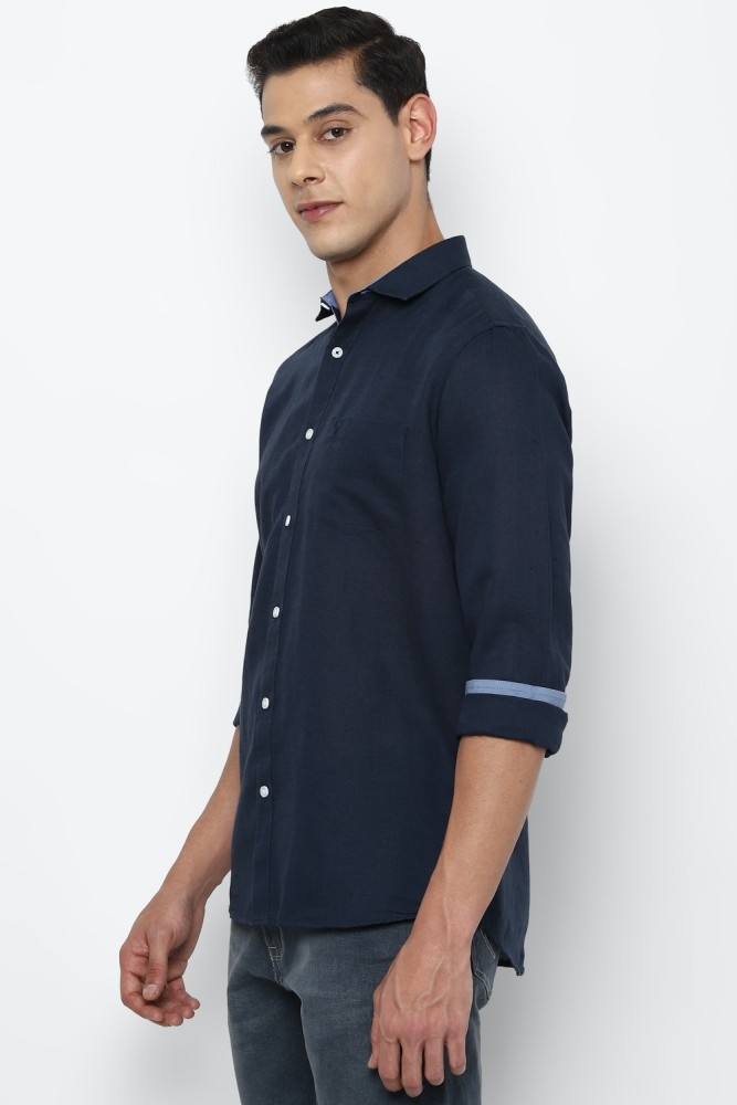 Allen Solly Men's Solid Slim fit Shirt (ASSFWMOFT40543_Aqua Blue 38) :  : Fashion
