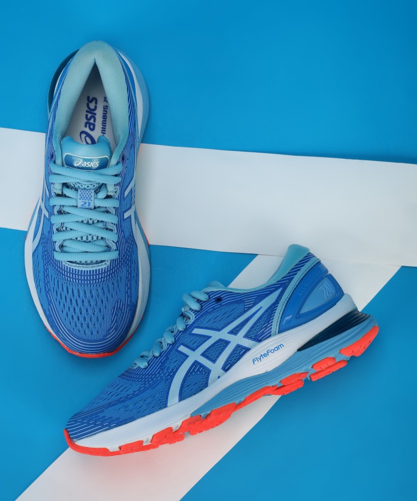 Asics gel nimbus 21 womens running shoes - blue hotsell