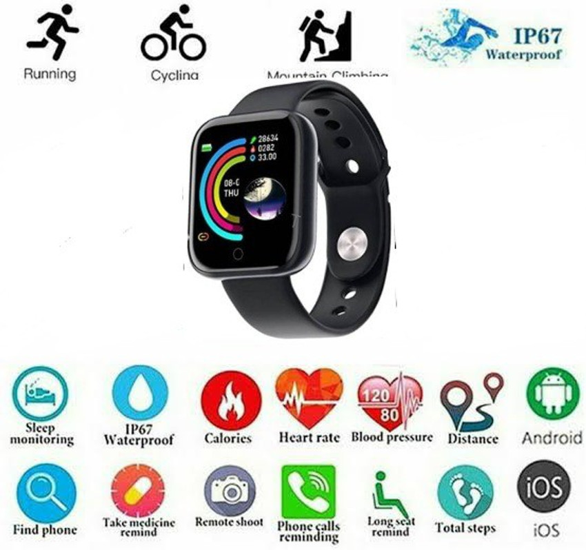 Amit Enterprises Smart fitness watch Y68 with smart alarm clock Smartwatch Price in India Buy Amit Enterprises Smart fitness watch Y68 with smart alarm clock Smartwatch online at Flipkart