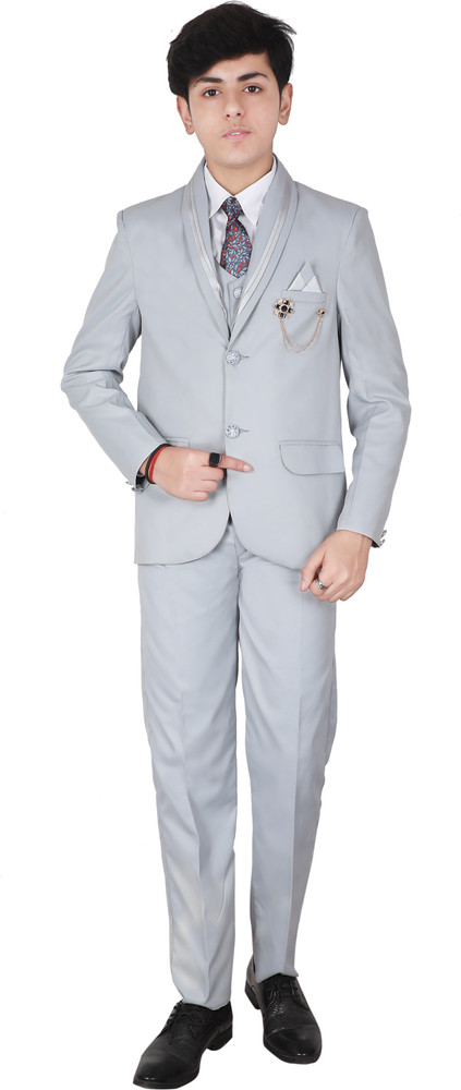 Qtsy 3 piece suit Solid Boys Suit Buy Qtsy 3 piece suit Solid Boys Suit Online at Best Prices in India Flipkart