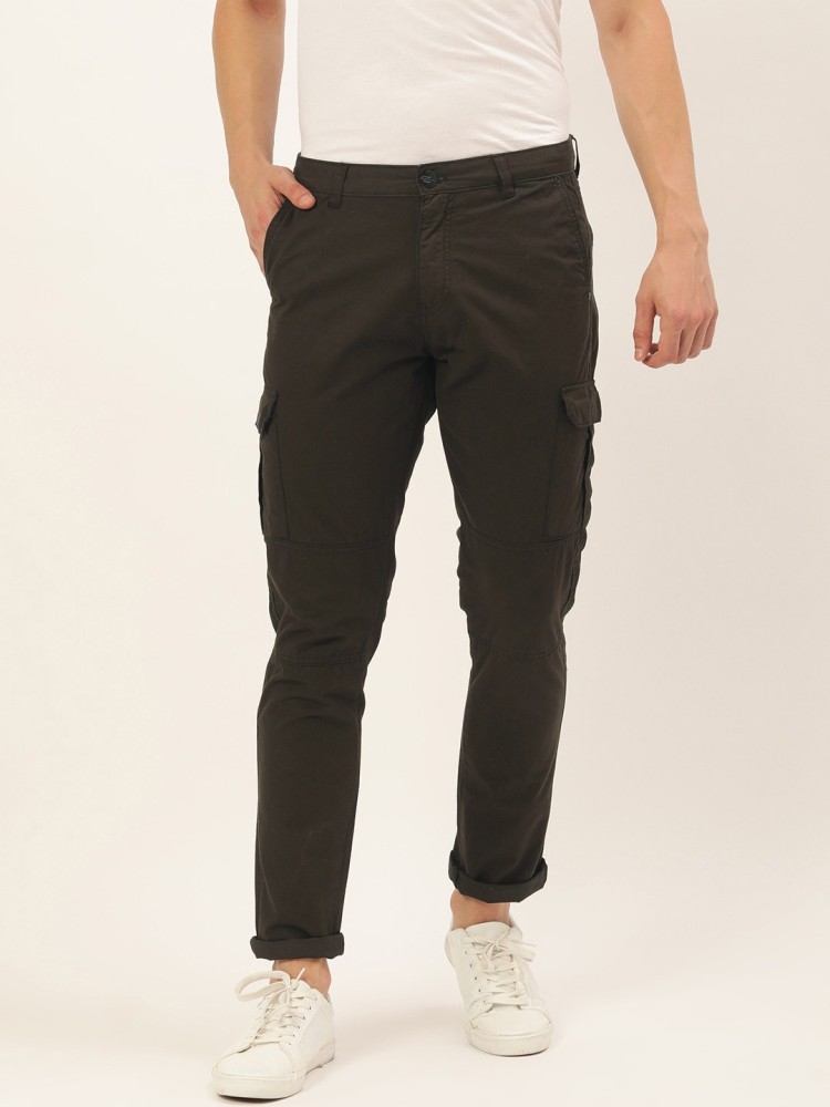 iVOC Slim Fit Men Dark Green Trousers - Buy iVOC Slim Fit Men Dark
