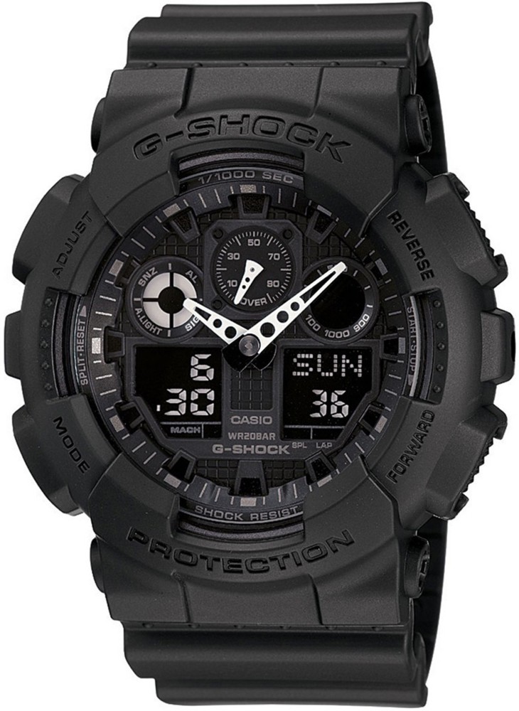 CASIO GA 100 1A1DR G Shock GA 100 1A1DR Analog Digital Watch