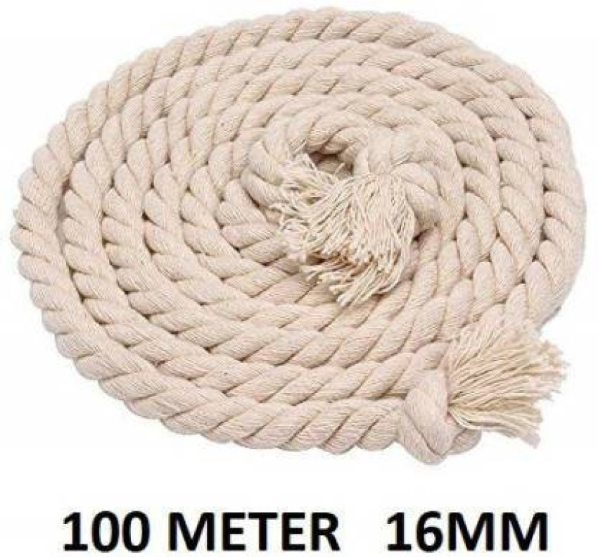 LuvHub Tug of War Twisted Cotton Rope Thicknes 6MM X 100 METER