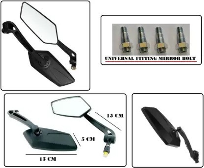 Voiture 360 Adjustable Rhombus Blue Glass Rear view Mirror for