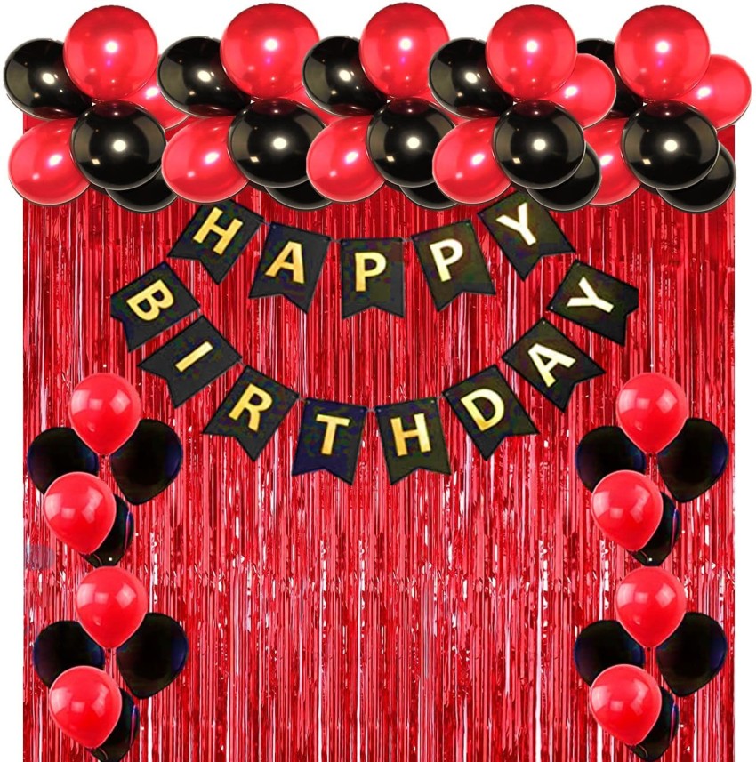 Shop red and black birthday decorations for Sale on Shopee Philippines