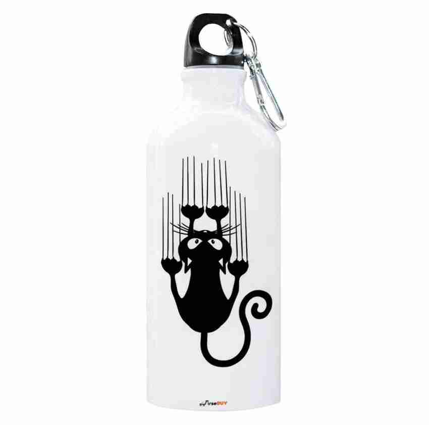 FirseBUY Aluminium Water Bottle with Creative Cute Cat Falling