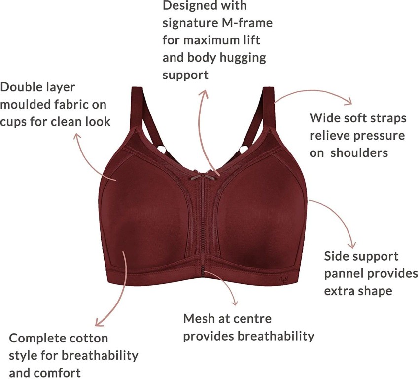 NYKD by Nykaa Women’s Full Support M-Frame Heavy Bust Everyday Cotton Bra  NYB101