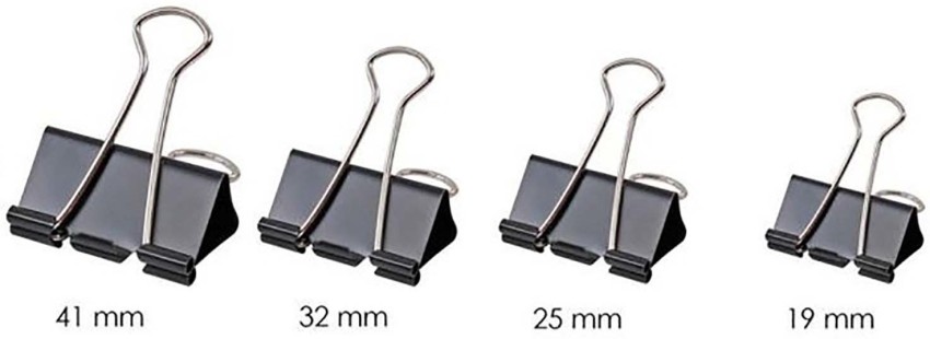 QURTASIA Binder Clip For Office Use 19mm, 25mm, 32mm, 41mm  Stainless Steel Binder Clip 