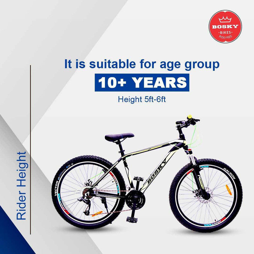 Bosky Cycle for Men Alloy frame with Dual Disc Alloy MTB 21