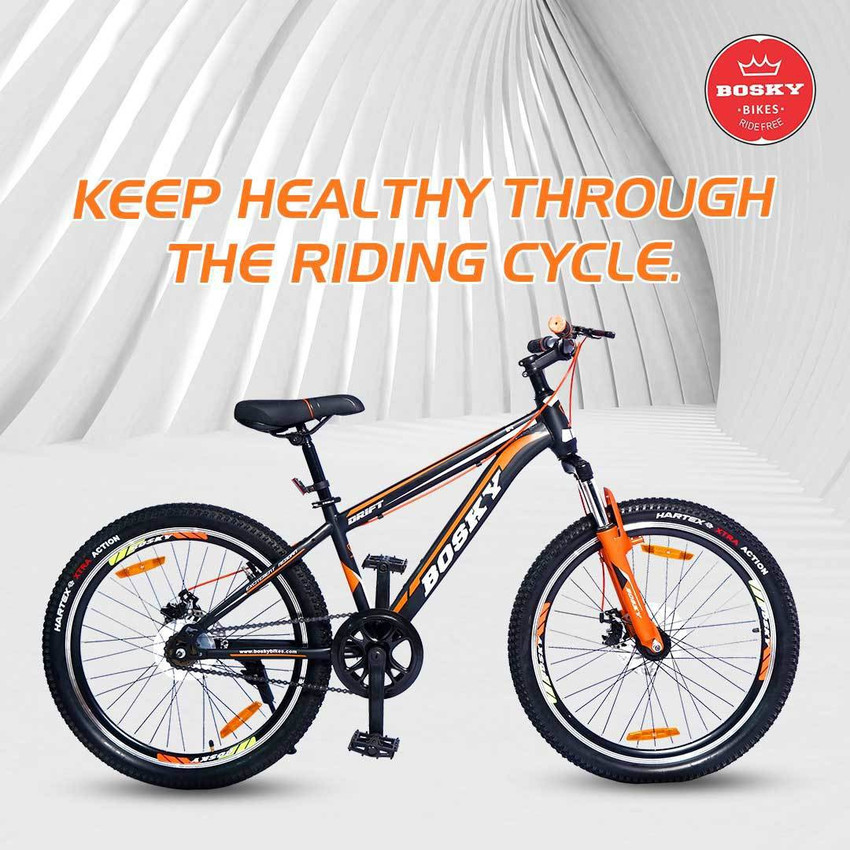 Bosky Cycle for Men Steel frame with Dual disc Single Speed