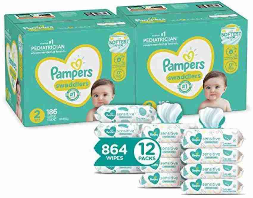 Pampers Baby Diapers and Wipes - Two Swaddlers Disposable