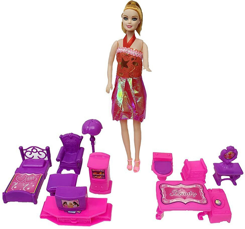 Barbie store cream house