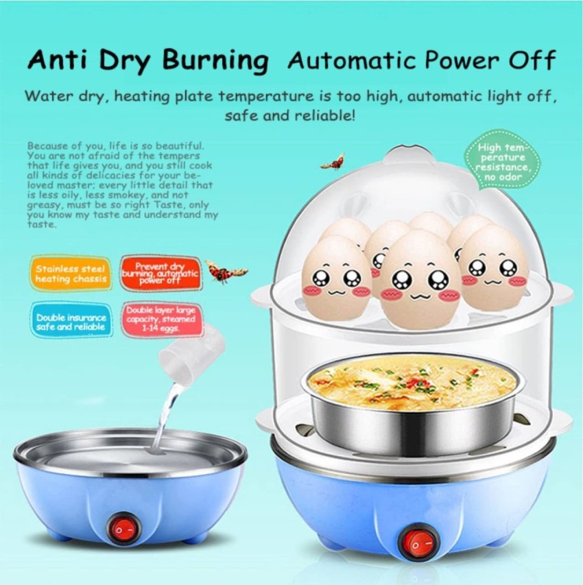 Double Layer Egg Cooker 14 Egg Capacity Hard Boiled Egg Cooker