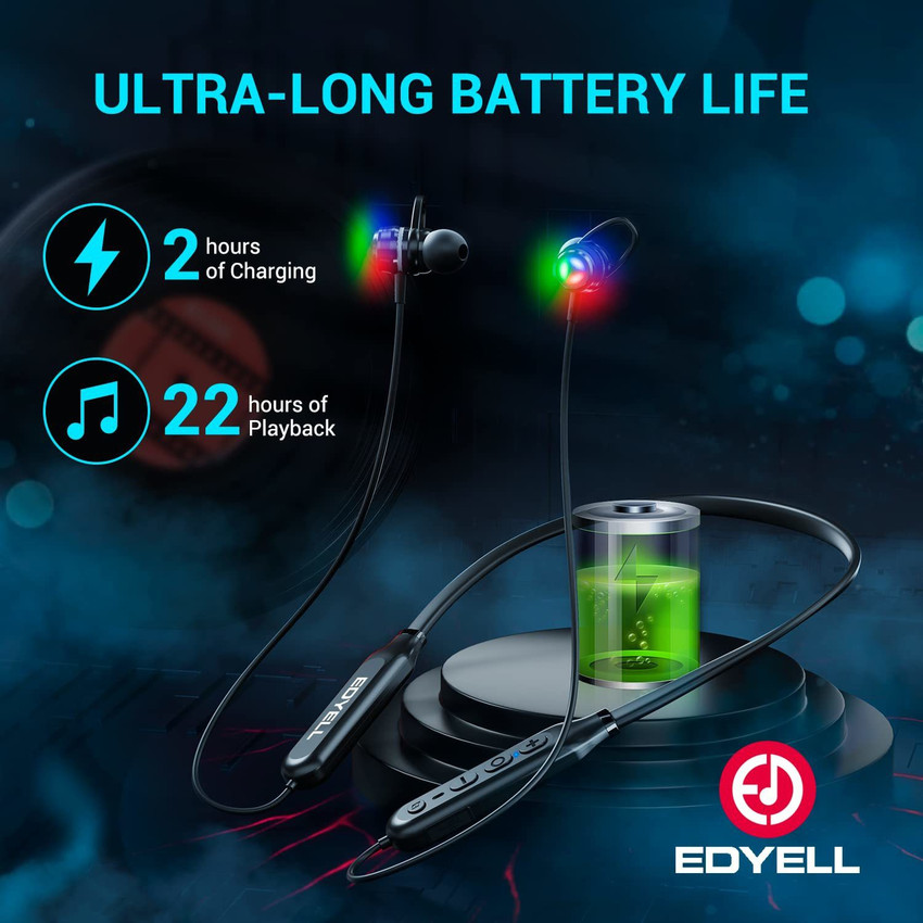 Edyell V2 Gaming Wireless Neckband Earbuds 7 COLOR GAMING LIGHTS Built in Microphone Bluetooth Price in India Buy Edyell V2 Gaming Wireless Neckband Earbuds 7 COLOR GAMING LIGHTS Built in Microphone B...