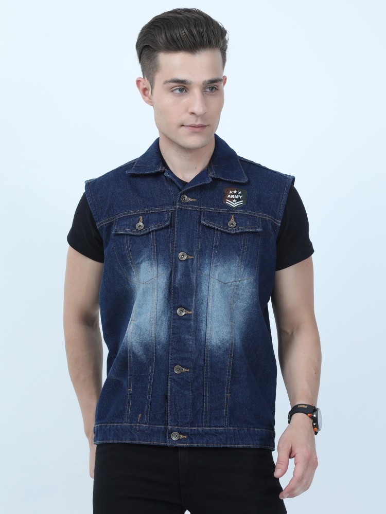 Jeans half jacket outlet mens