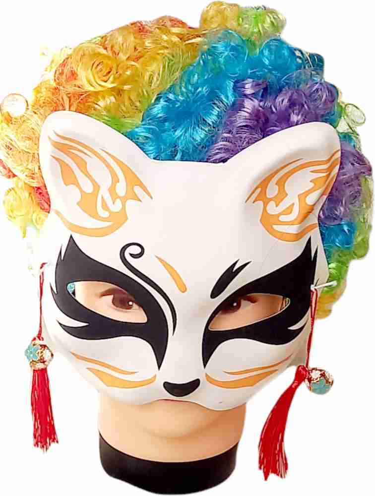 Half Face Cat Masks Anime Animal Cosplay Fox Mask for Men Women - China  Halloween Mask and Party Mask price