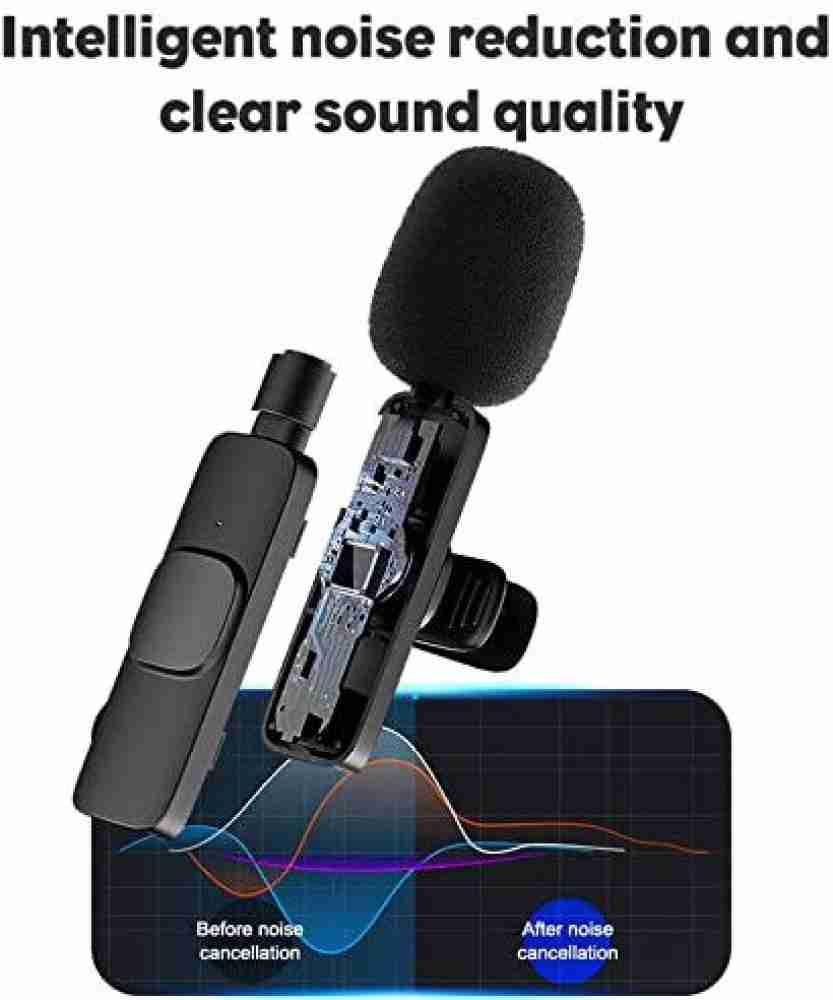 Wireless Lavalier, 3.5Mm Lapel Microphone Intelligent Noise Cancelling  Professional Video Capture Lav Mic, Clip-on Microphones for r  Interview