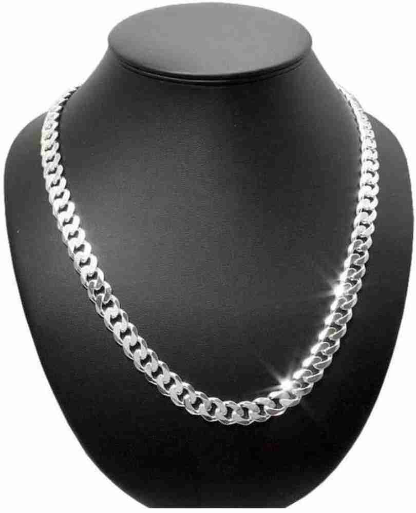 Happy Jewellery Stylish Party wear Silver chain for men and boy Titanium Sterling Silver Plated Silver Plated Alloy Chain Price in India Buy Happy Jewellery Stylish Party wear Silver chain for