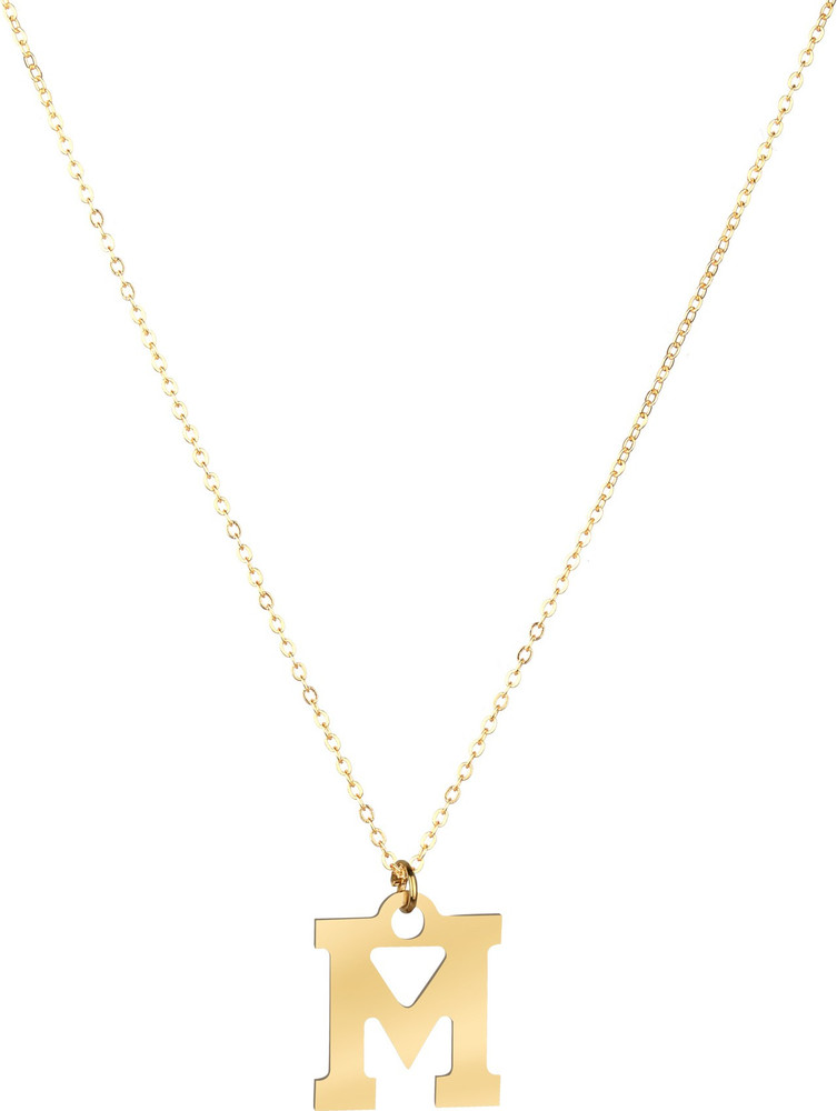 Letter m pendant hot sale necklace gold