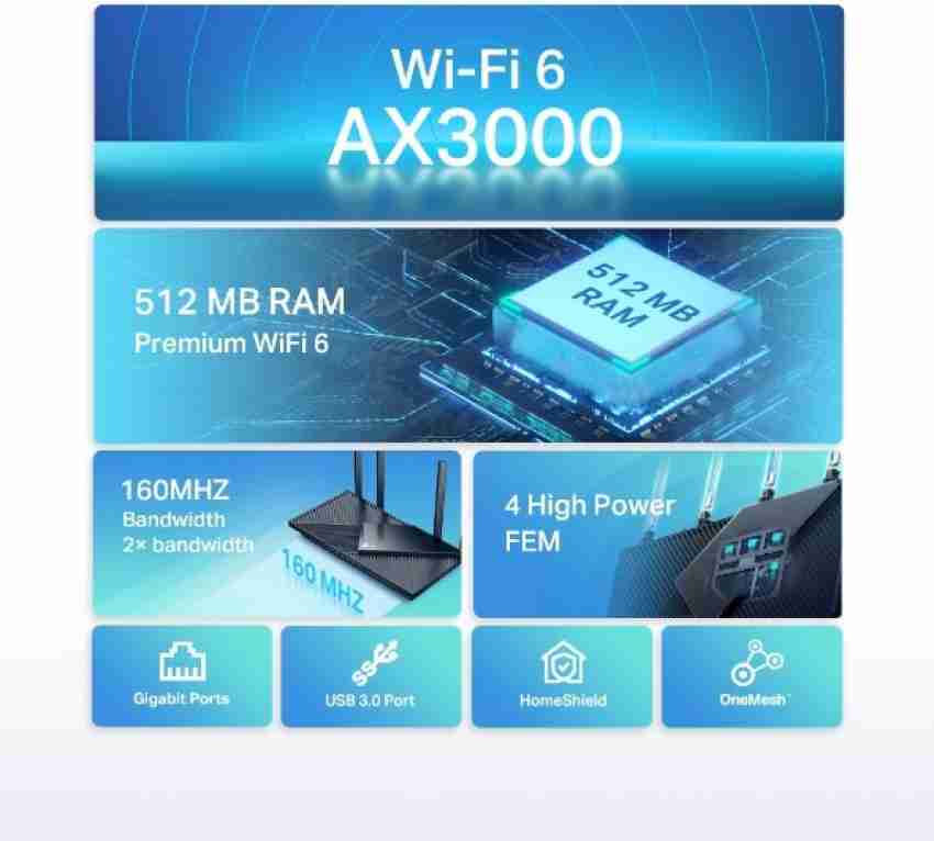 TP-Link AX3000 Wifi 6 Archer AX55, HomeShield, Onemesh, Dual core  processors