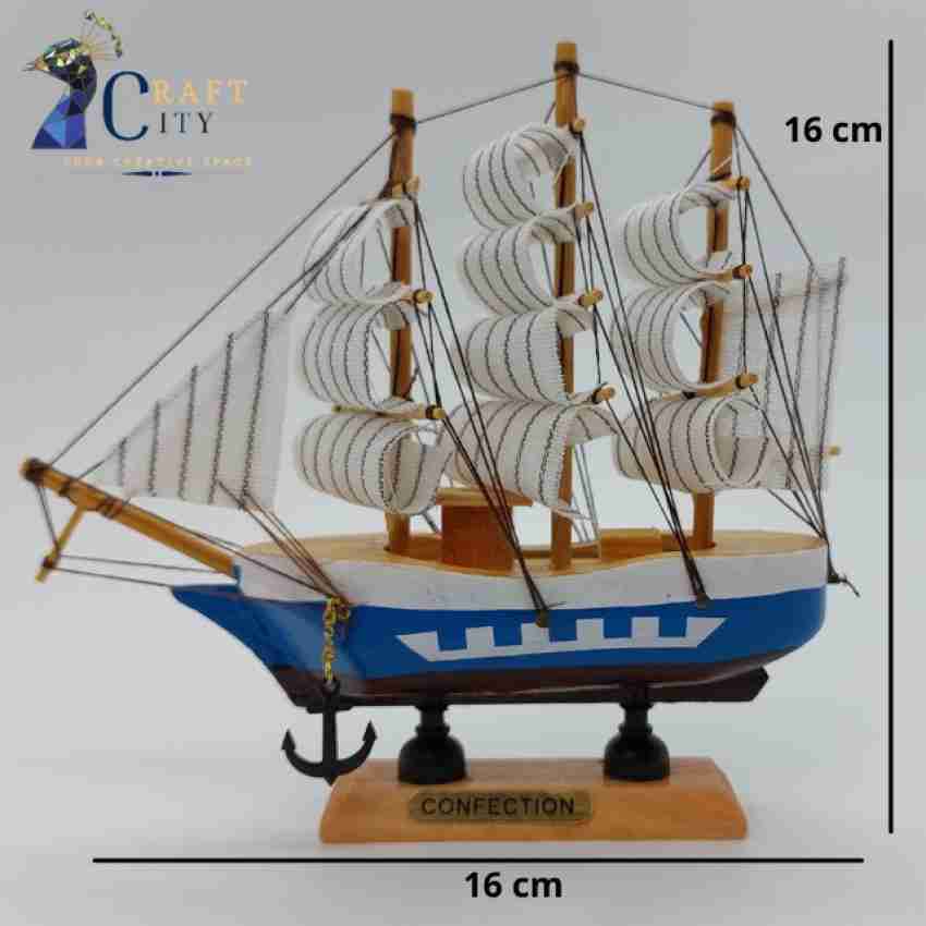 Craft City Marine Styl Wooden Handcrafted Sailing Ship Boat Model