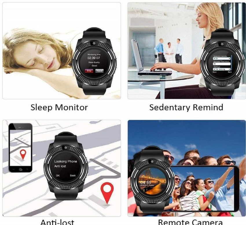 THE MOBILE POINT Android Smartwatch with Camera SIM Card Slot Jio