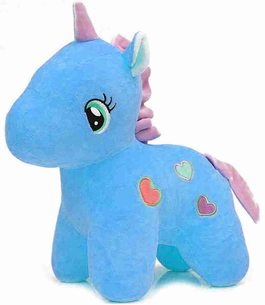 Blue unicorn soft deals toy