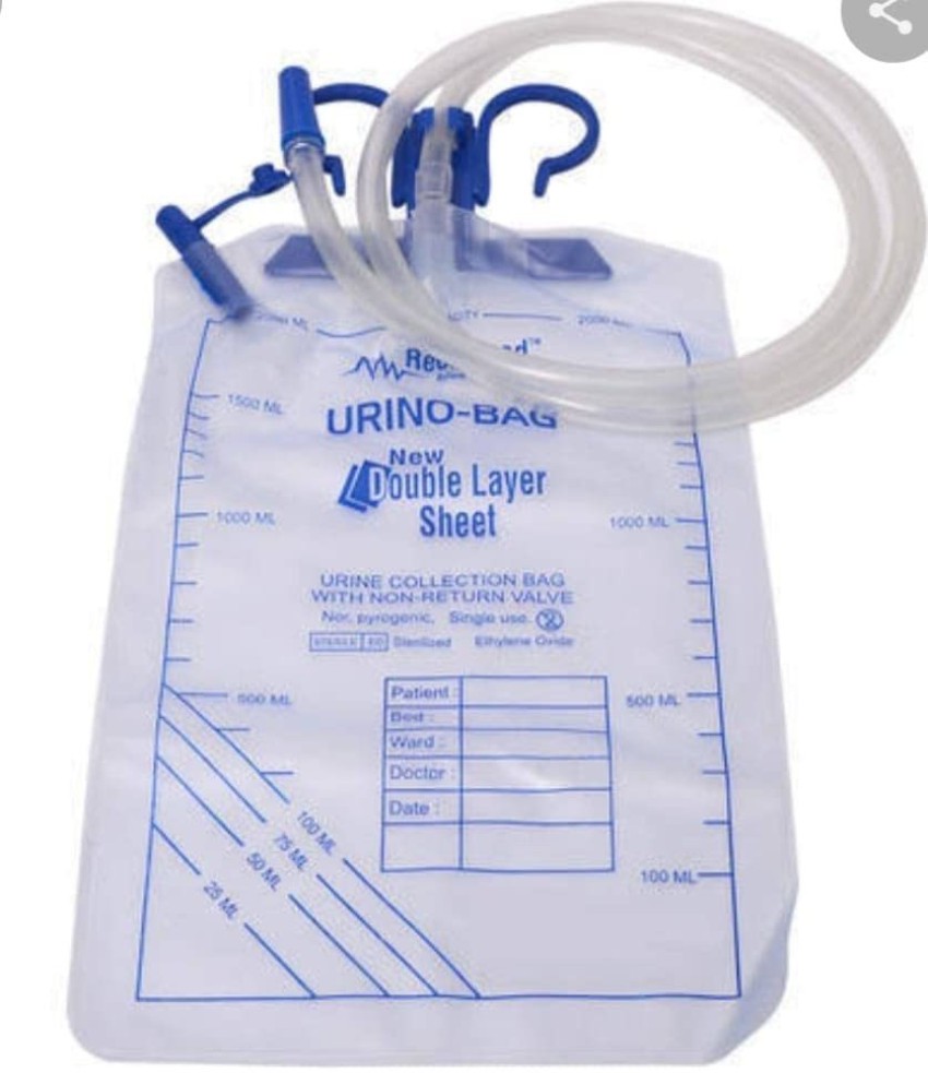 Nuwik Urine Bag with Anti-Reflux Chamber and Hanger for Urine