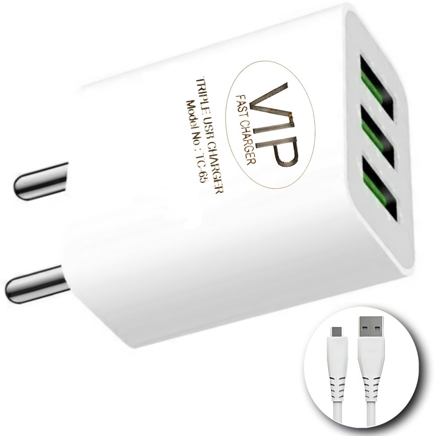 VIP Fast DC Charger Bullet Series 4.0 A Multiport USB Charger  (White)MobileMobile Chargers