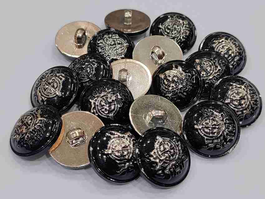 Priyam BLACK SILVER FANCY BUTTONS Plastic Buttons Price in India - Buy  Priyam BLACK SILVER FANCY BUTTONS Plastic Buttons online at