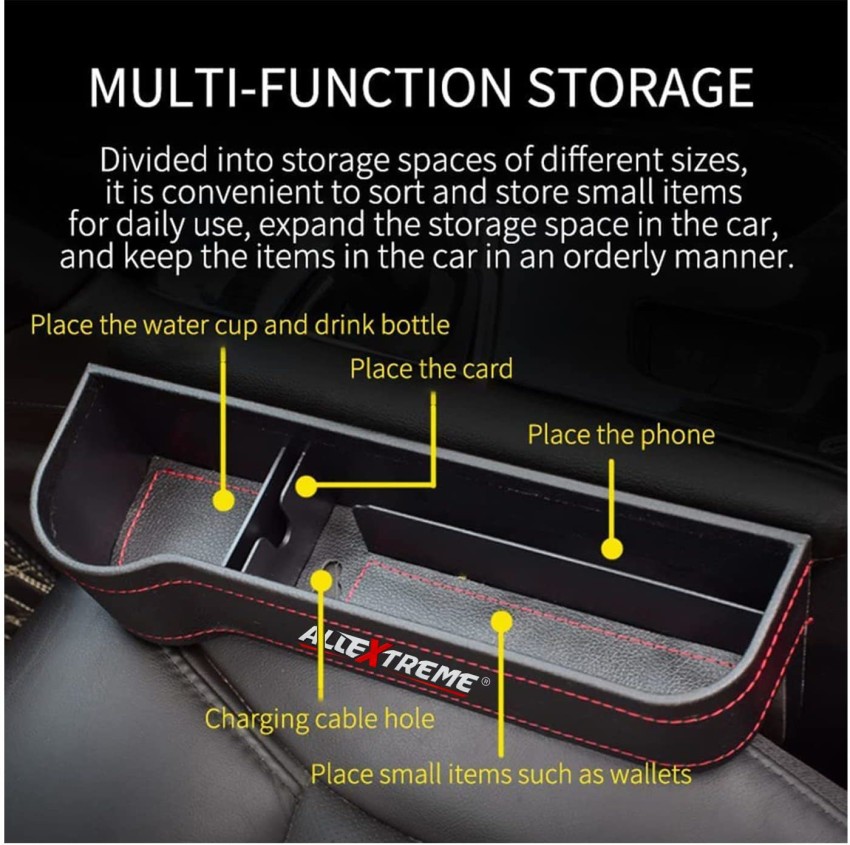 Updated Car Seat Gap Filler Pockets PU Leather Auto Seats Leak Stop Pad  Soft Padding Phone Cards Holder Storage Bags Organizers - Price history &  Review