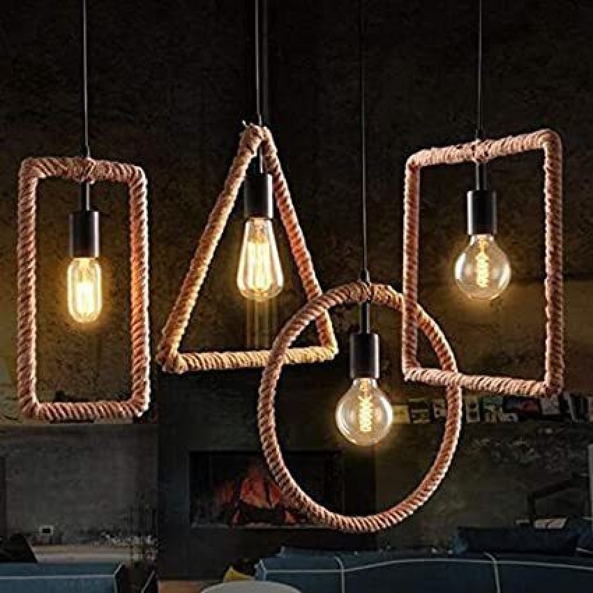 Convocus Lights Hanging Multiple Shape Rope Light (Bulb Included) Pendants  Ceiling Lamp Price in India - Buy Convocus Lights Hanging Multiple Shape  Rope Light (Bulb Included) Pendants Ceiling Lamp online at