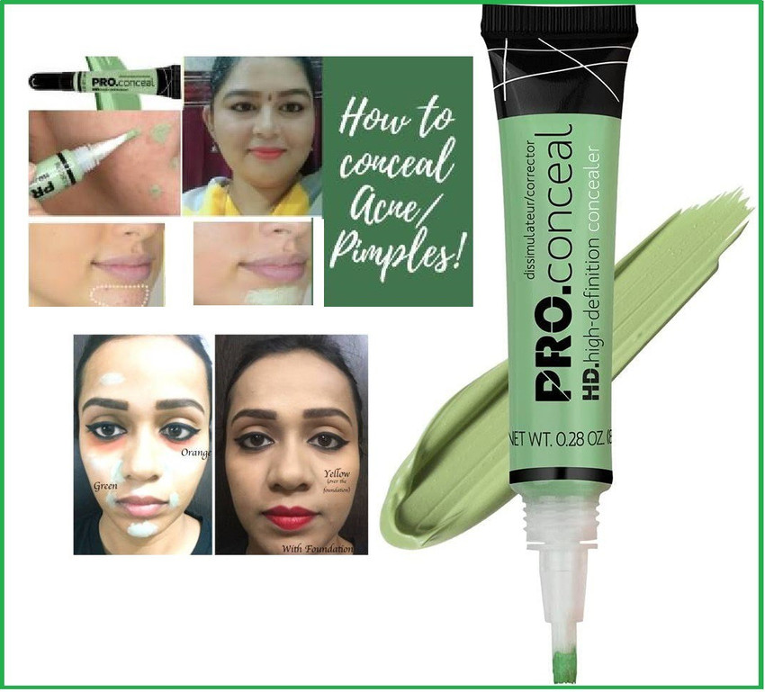 Wiffy Women s Pro High Concealer Green Corrector dark for