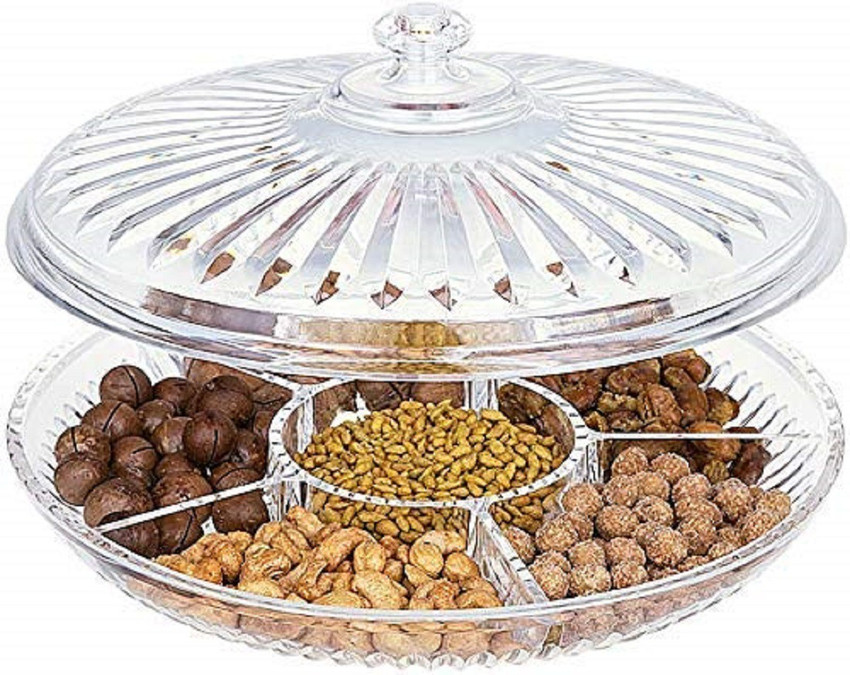 REPLEX Acrylic Candy Dish Salad Tray Dry Fruit Tray Home Dish with