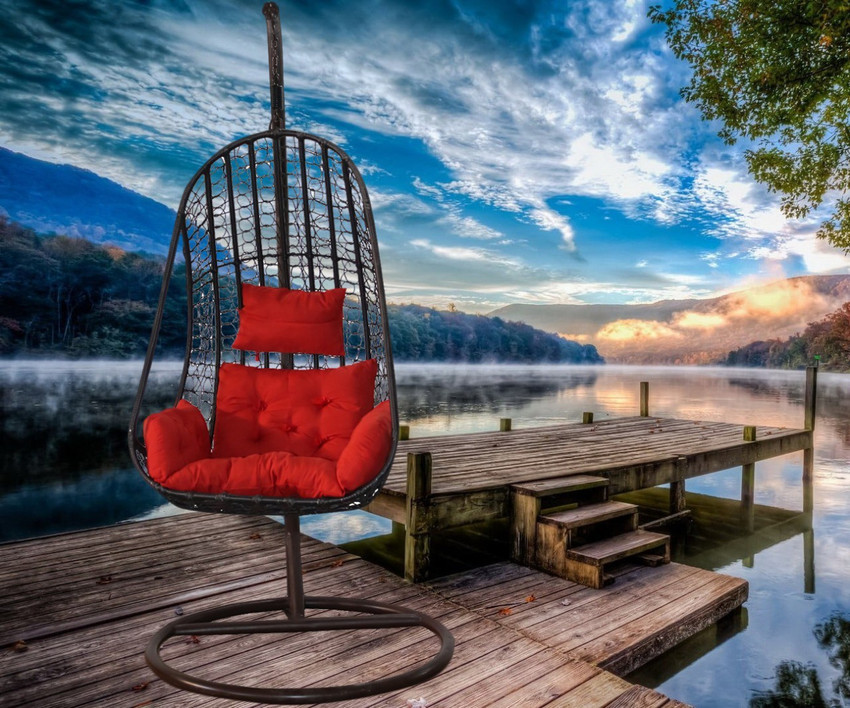 Two seater top hanging chair