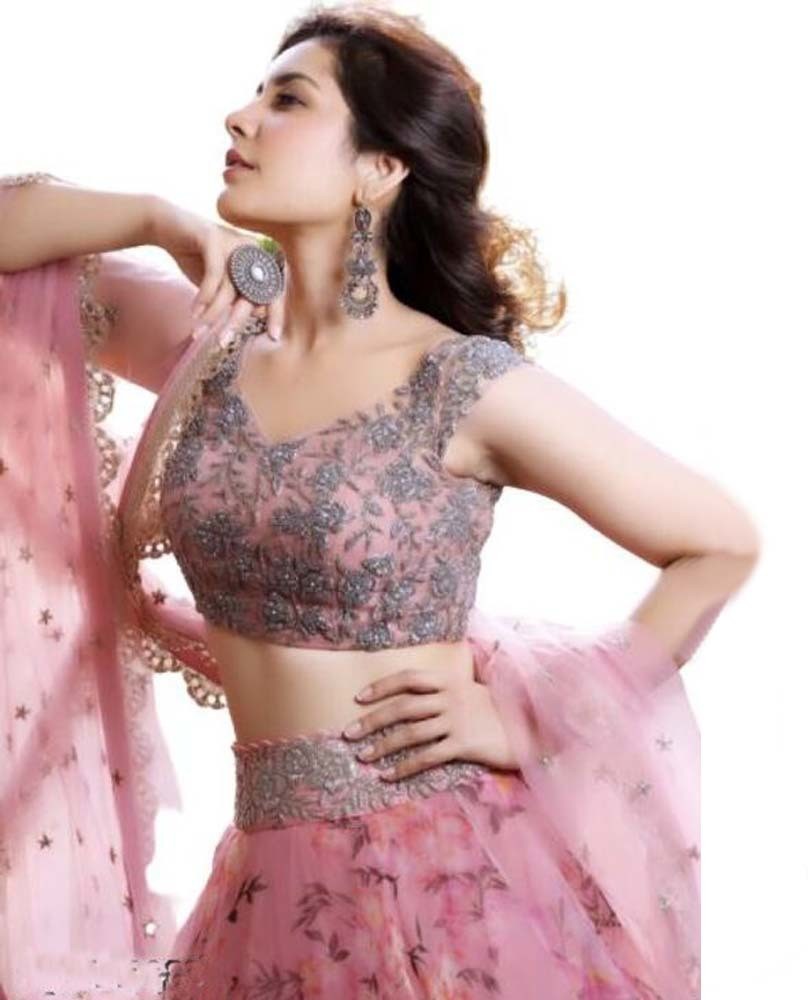 KYNREM Digital Print Semi Stitched Lehenga Choli