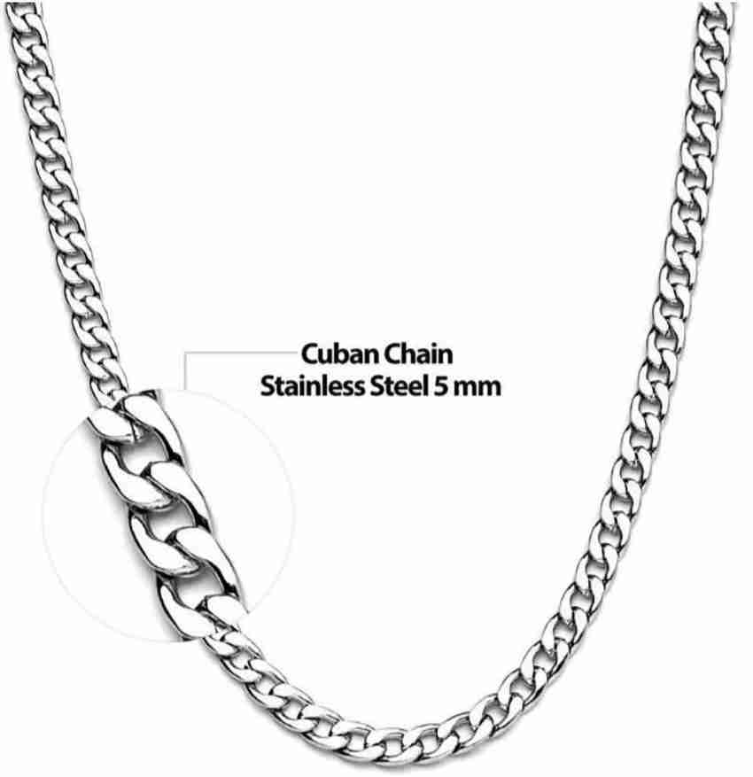 MEENAZ Hip Hop Cuban Chain MC stan chain miami cuban link chains Rapper  Necklace ad cz Cubic Zirconia, Diamond, Crystal, Zircon Titanium, Platinum,  Sterling Silver Plated Metal, Brass, Stone, Silver, Copper, Alloy