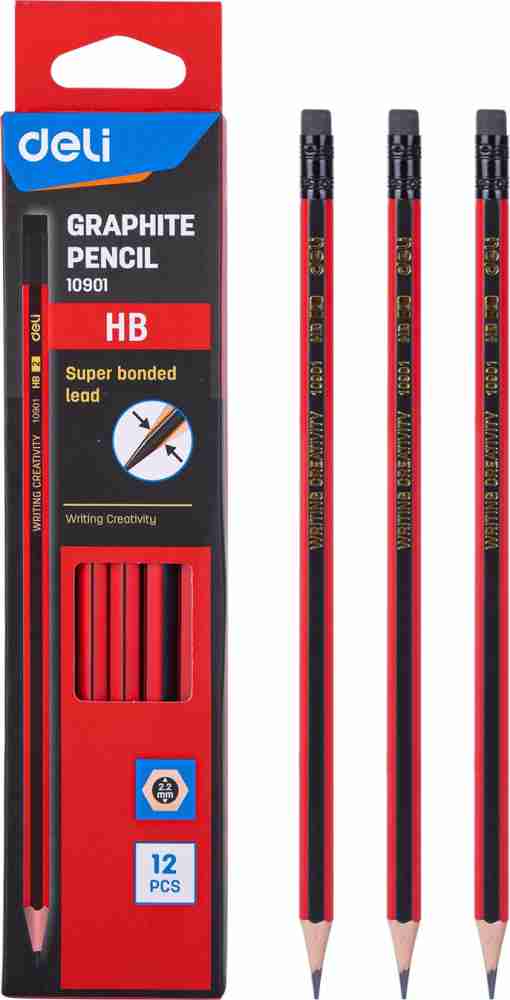 HB Graphite Pencils Black/Red