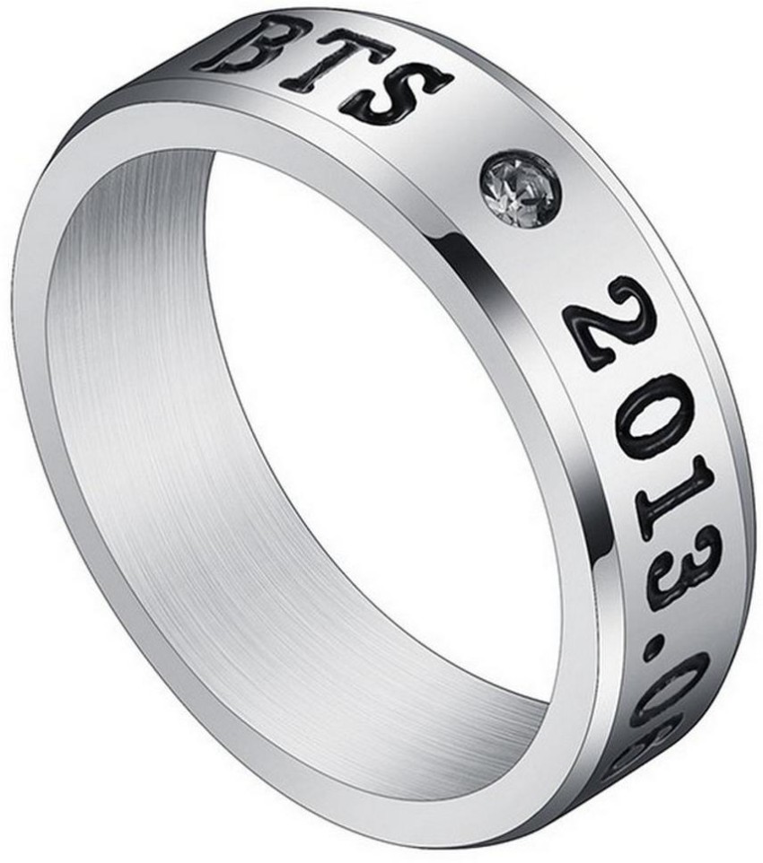 Jewelgenics BTS KPOP Band Name & DOB Stainless Steel Ring Price in