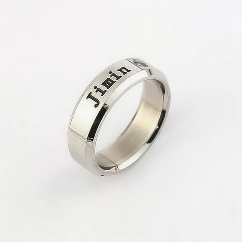 Korean Stainless Steel store Name Kpop Rings