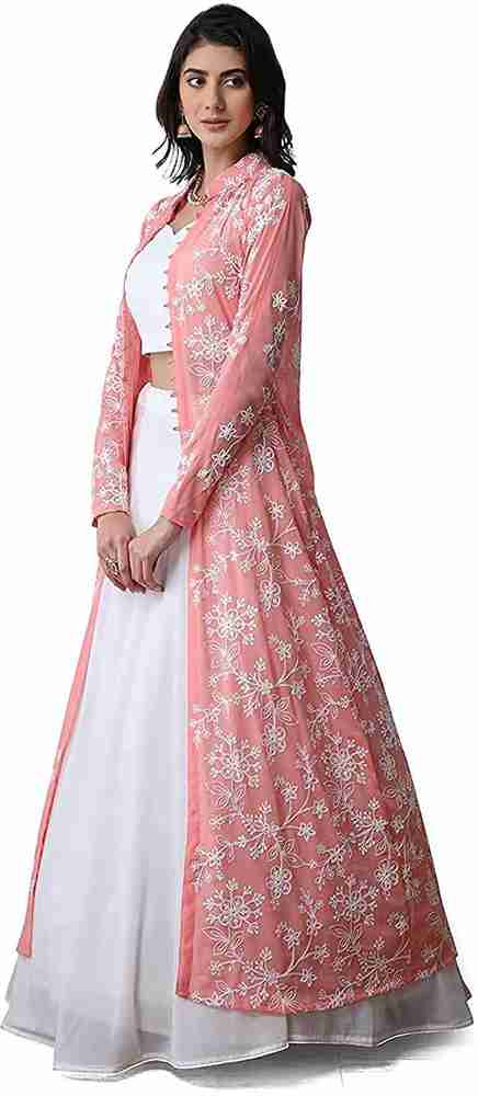lefankshi fashon Embroidered Semi Stitched Lehenga with Jacket