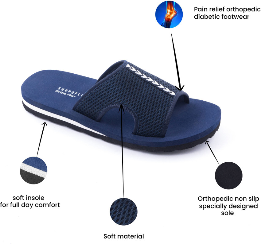 Orthopedic slippers for heel spurs clearance