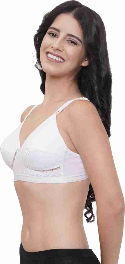 Buy FEMULA Netbust Non Padded Regular Cotton Bra (White) 38D