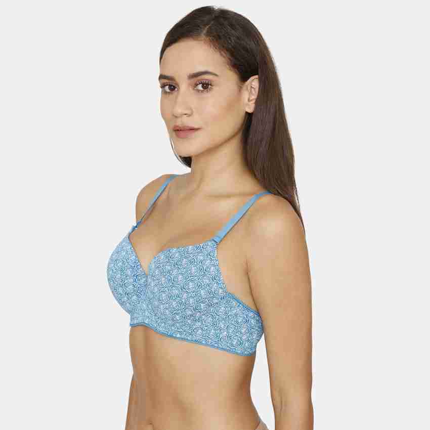 Buy Rosaline by Zivame Women's Polyester Elastane Padded Non-Wired Casual  T-Shirt Bra (RO1201FASHAGREN0036D_Green_36D) at