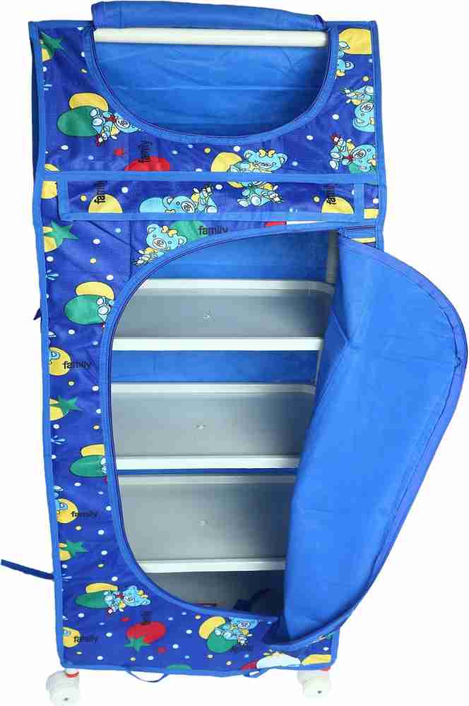EVOHOUSE Colorful Design 5 Cabinet Baby Almirah Kids Wardrobe